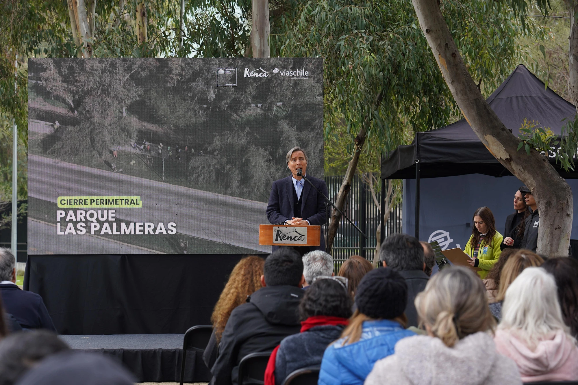 Inauguración del Parque Las Palmeras en Renca
